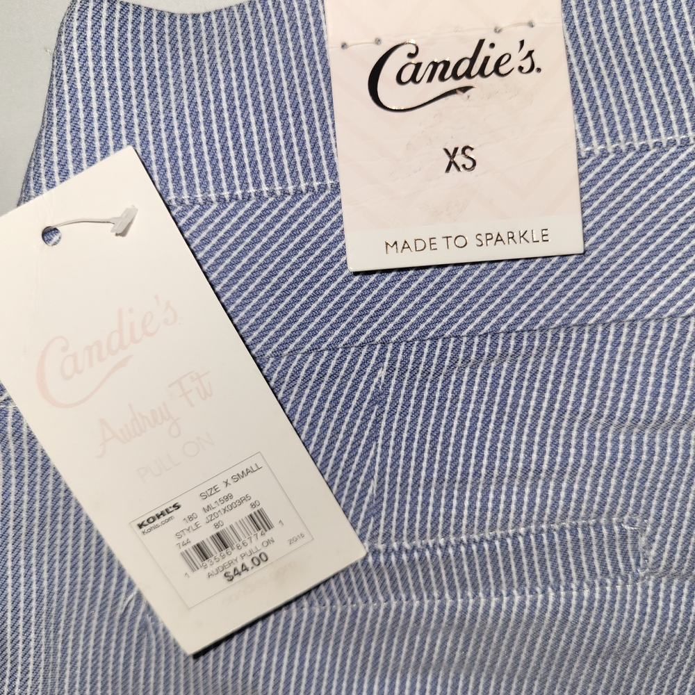 Candie's Blue and White Striped Pullover